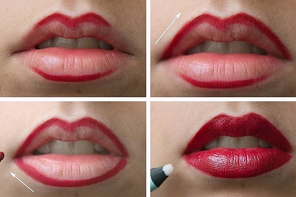 Как накрасить губы для объёма