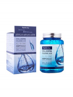 Сыворотка для лица FarmStay Collagen & Hyaluronic Acid All-In-One Ampoule