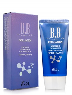 Тональный крем Ekel BB Collagen Whitening Anti-Wrinkle Sun Protection SPF50+ PA+++