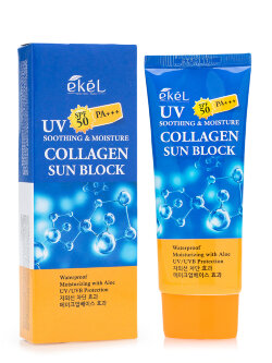Солнцезащитный крем Ekel Uv Soothing & Moisture Collagen Sun Block SPF 50 PA+++