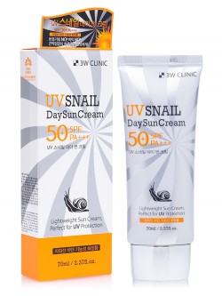 Солнцезащитный крем 3W Clinic UV Snail Day Sun Cream SPF 50+ PA+++