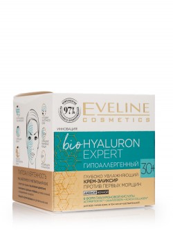Крем-эликсир для лица Eveline Bio Hyaluron Expert 30+