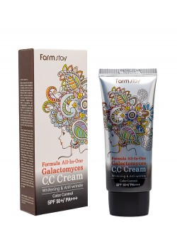 Тональный CC Крем FarmStay Formula All-In-One Galactomyces CC Cream Whitening & Anti-Wrinkle SPF 50+/PA+++