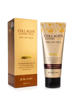 Маска-пленка для лица 3W Clinic Collagen & Luxury Gold Peel Off Pack