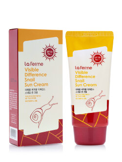 Солнцезащитный крем FarmStay La Ferme Visible Difference Snail Sun Cream, SPF 50