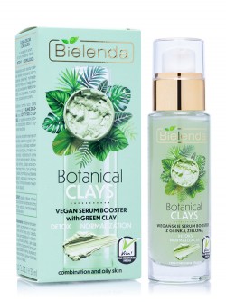 Сыворотка для лица Bielenda Botanical Clays Vegan Serum Booster With Green Clay